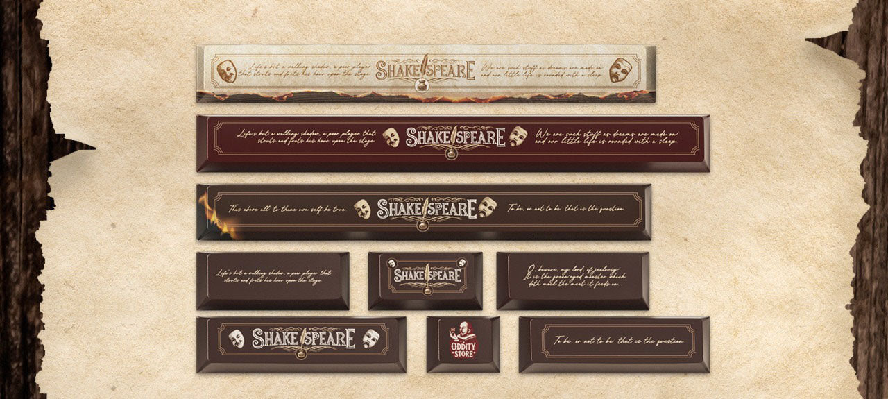 The Bard's Folio Collection - Shakespearean Theme Artisan 152 Keycaps