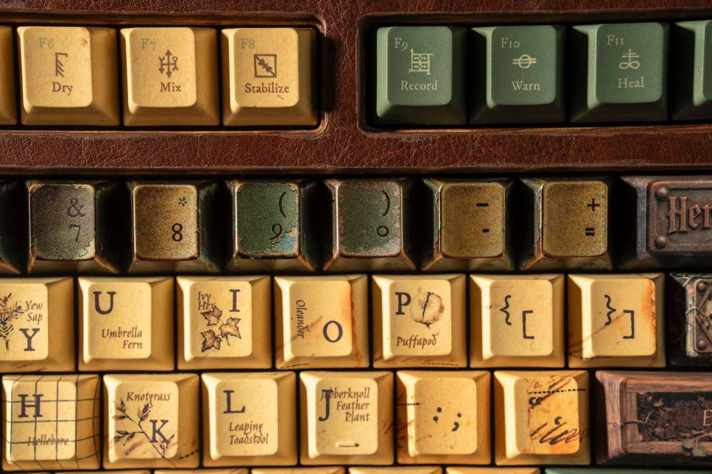 The Witch's Herbarium - Magical Herbology Artisan Keycap Set