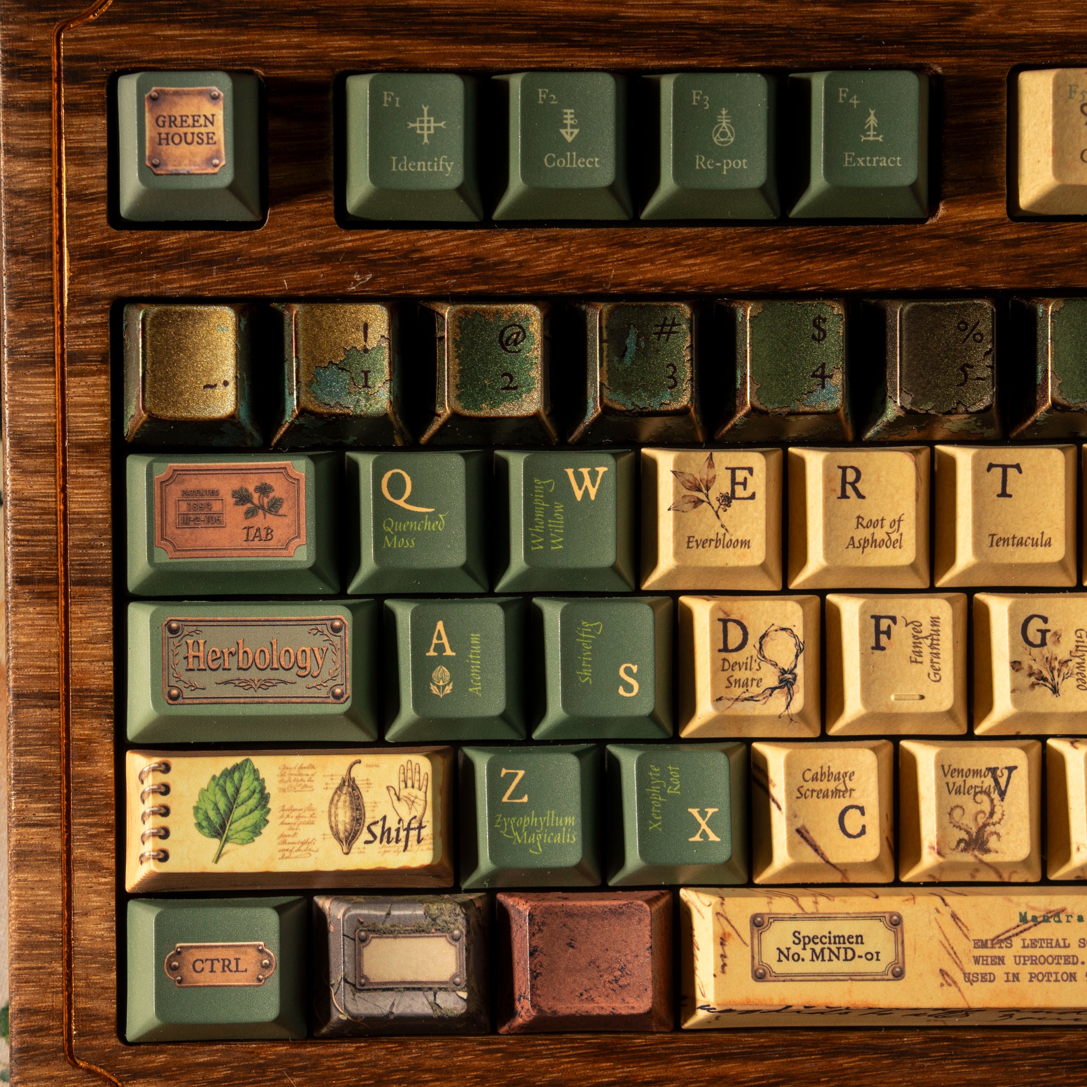 The Witch's Herbarium - Magical Herbology Artisan Keycap Set
