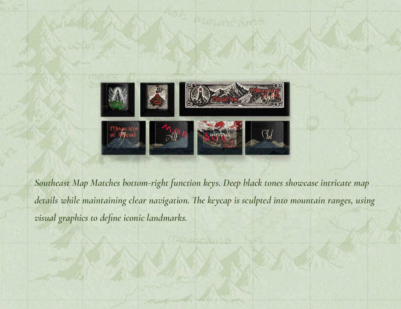 Middle-earth Chronicles Collection - Lord of the Rings Theme Artisan Keycap