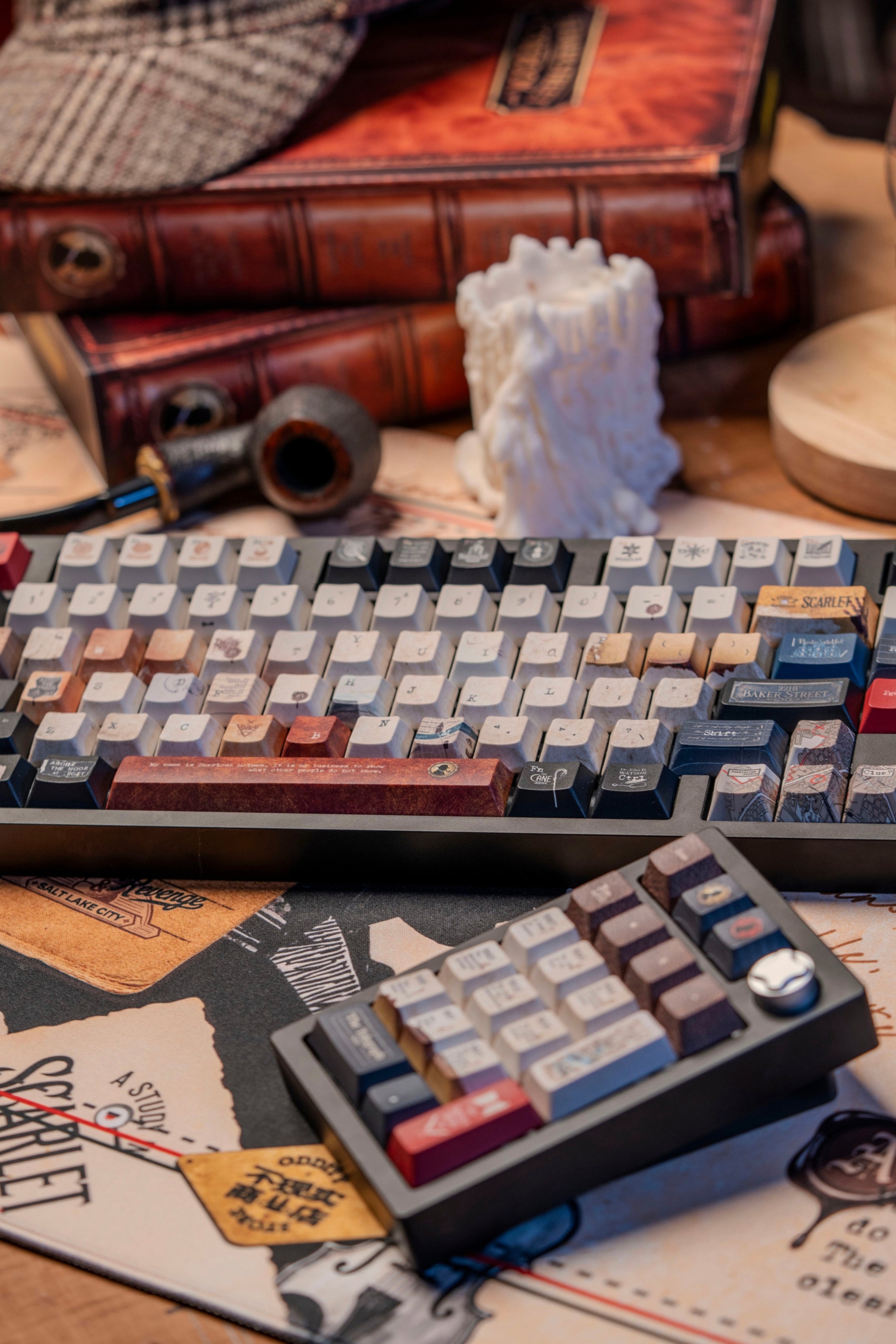 The Great Detective Sherlock Holmes Theme Custom 140 Keycaps - 221B Baker Street Edition