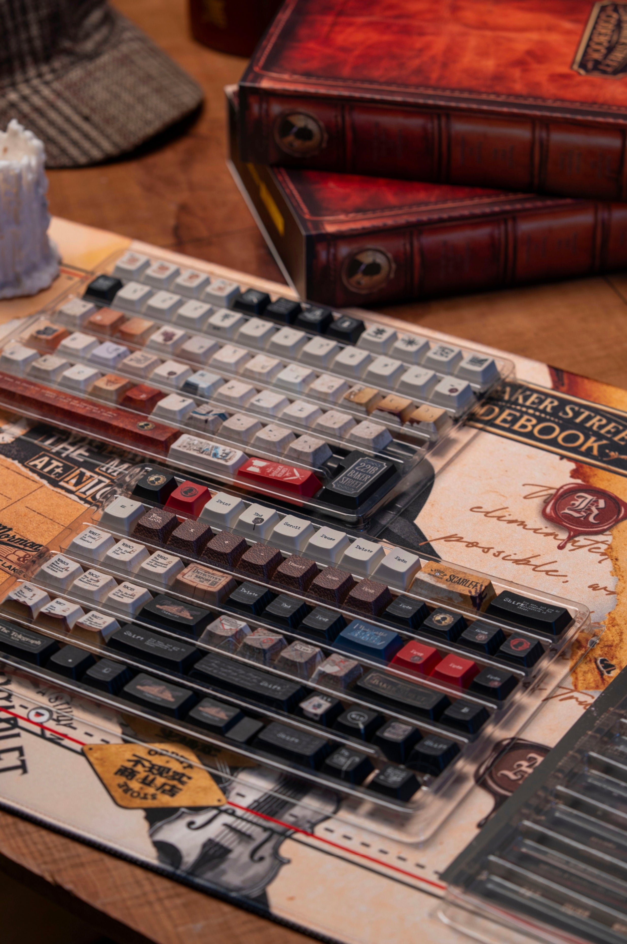 The Great Detective Sherlock Holmes Theme Custom 140 Keycaps - 221B Baker Street Edition
