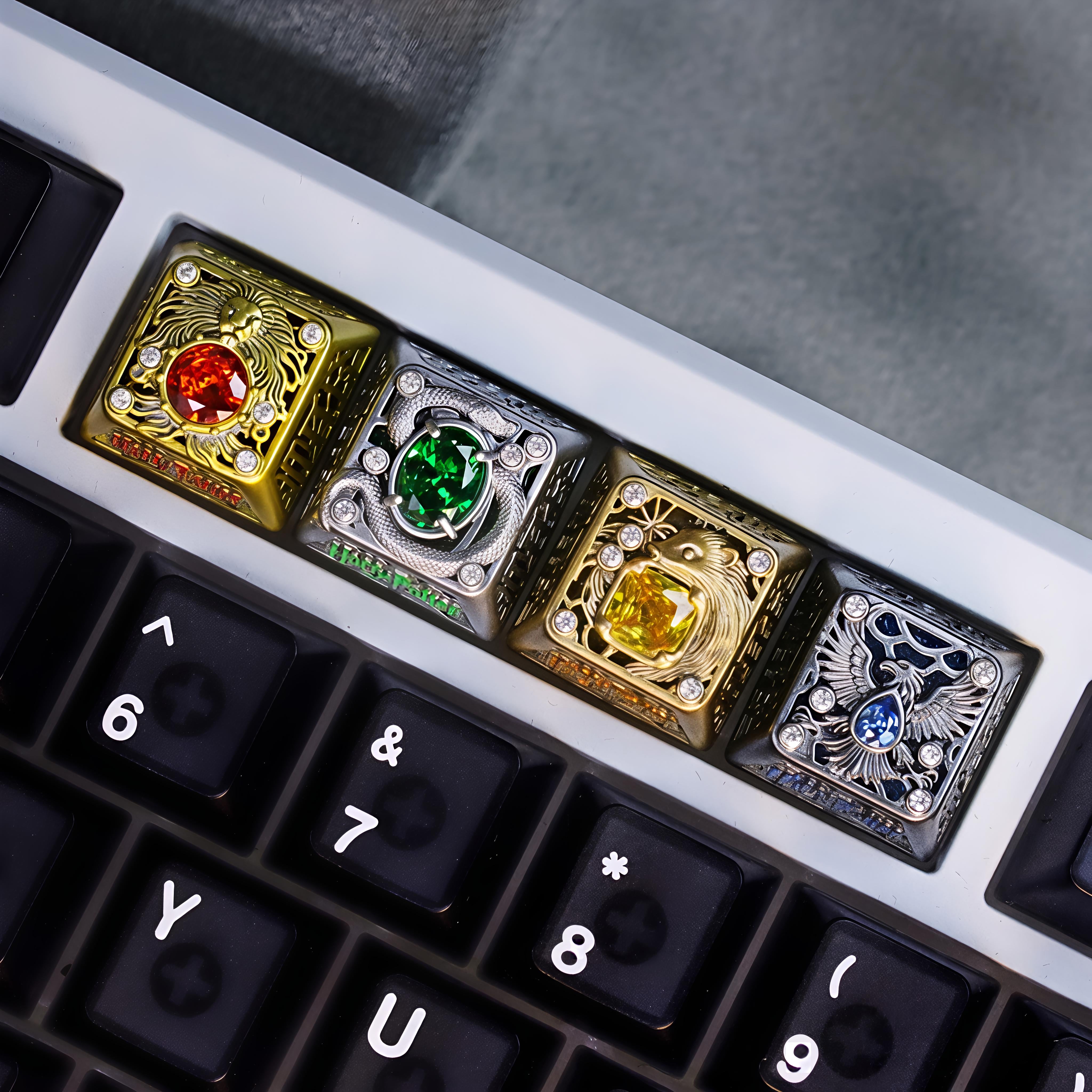The Great Hall - Hogwarts House Crest Metal Artisan Keycaps