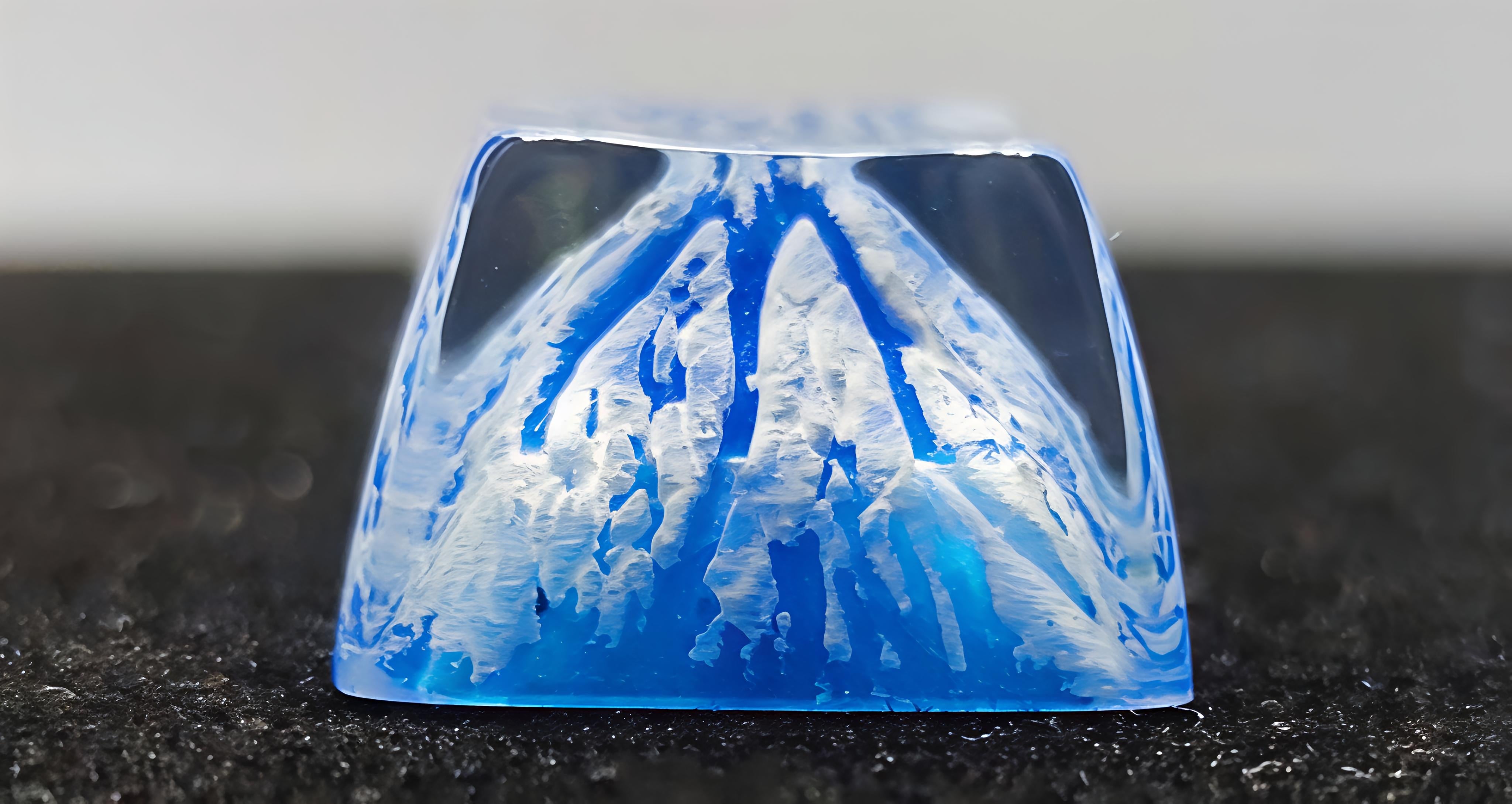 "Mount Fuji Serenity" - Backlit Resin Artisan Keycap