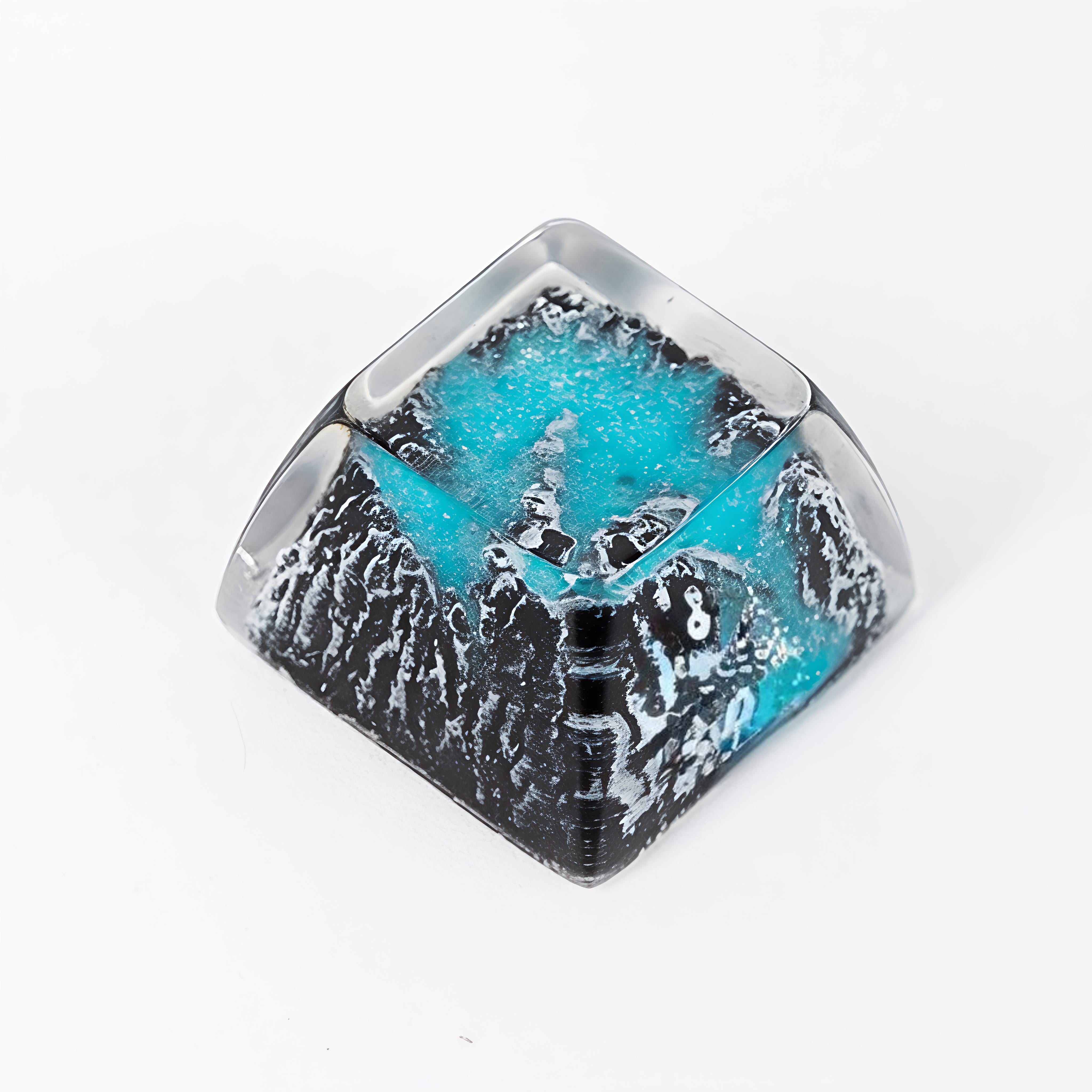 "Mount Fuji Serenity" - Backlit Resin Artisan Keycap